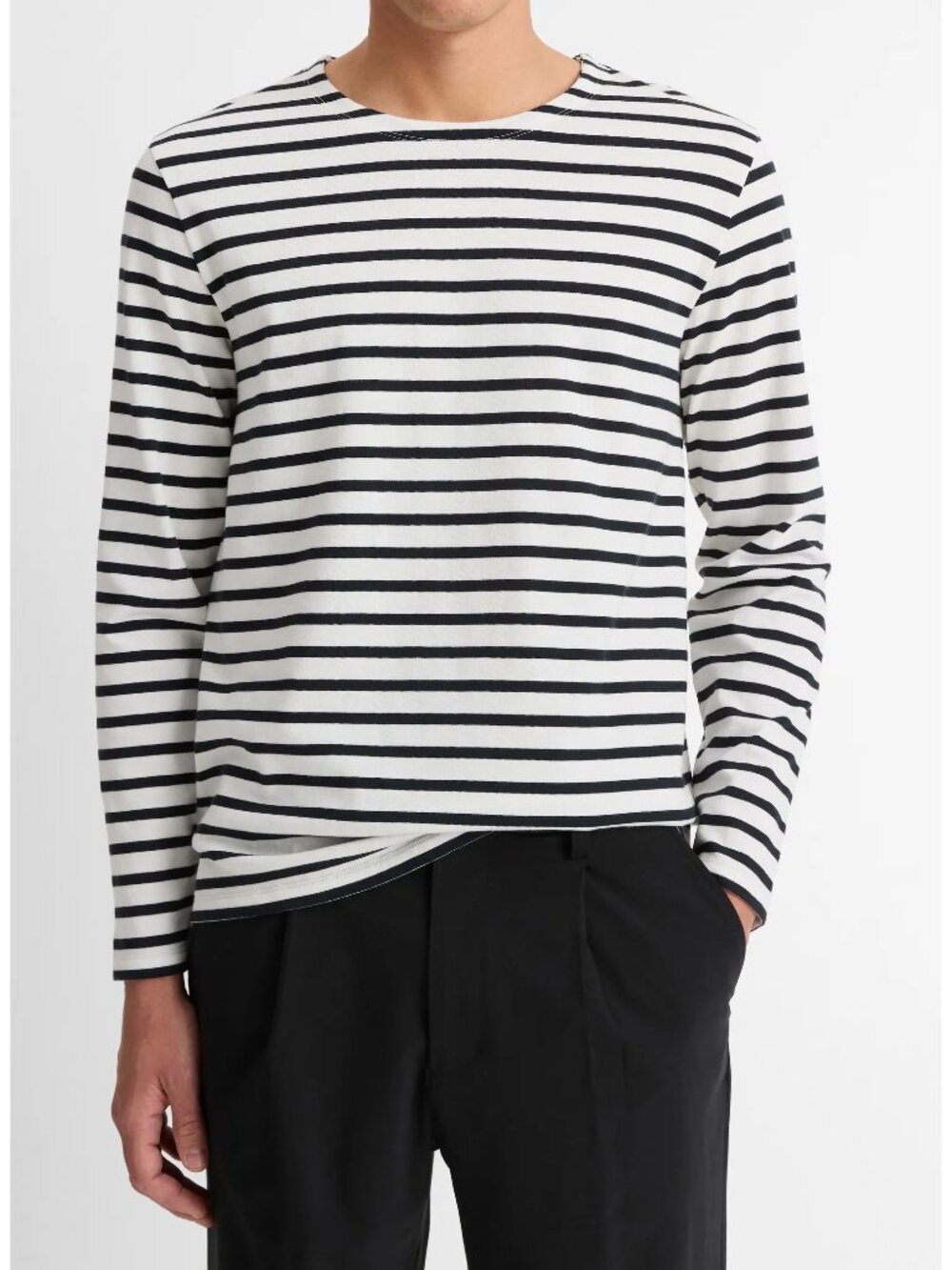 VINCE New Men's XXL Tee Stripe Long Sleeve T-Shirt 100% Cotton
